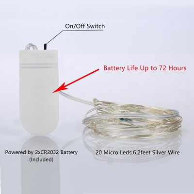 20 Battery Operated Led String Lights / Firefly String Lights For Dinner Party